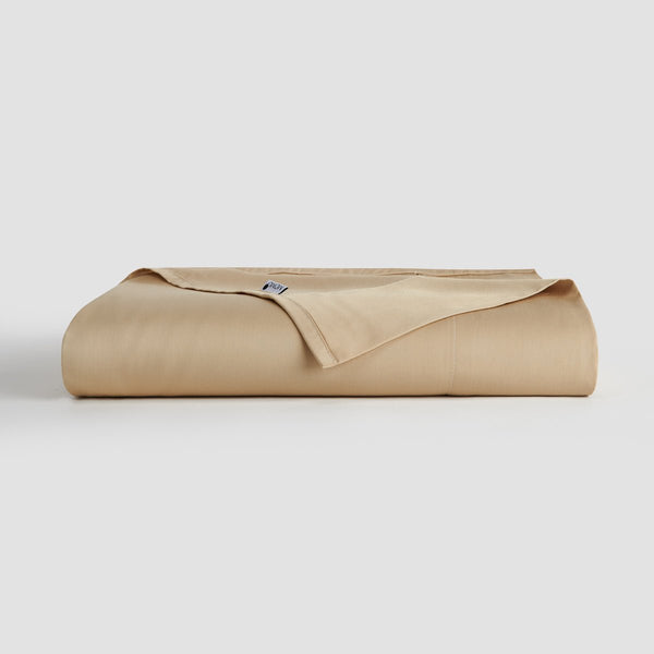 Lençol de cima bege bambu roupa de cama by Momo Cotton – tecido de cetim 300 fios, suave, respirável e sustentável.
